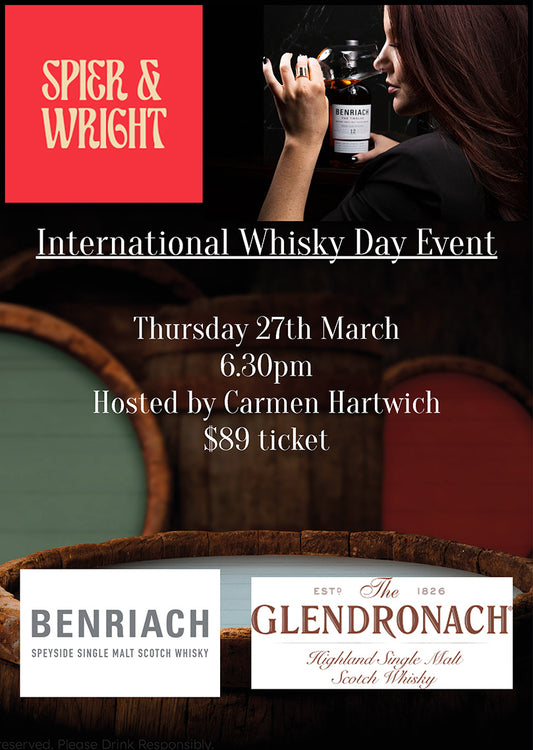 Glendronach & Benriach with Carmen Hartwich - Thursday 27th March 630pm